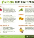 6 foods that could fight away the pain infographic.