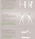 List of exercises that you can follow to get rid of lower back pain infographic