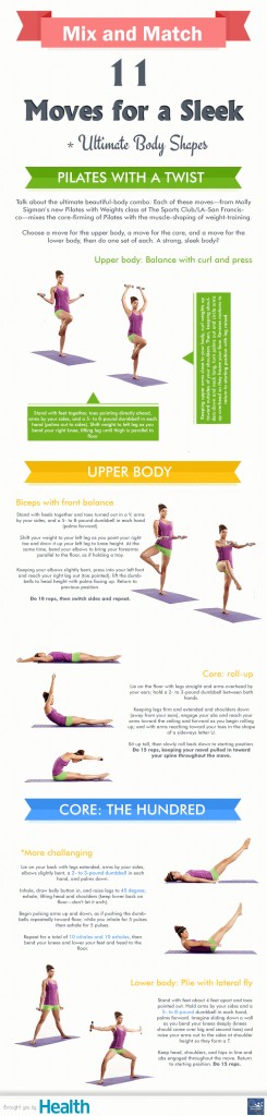 11 Moves to Tone the Body for the Ultimate Body Shape Infographic