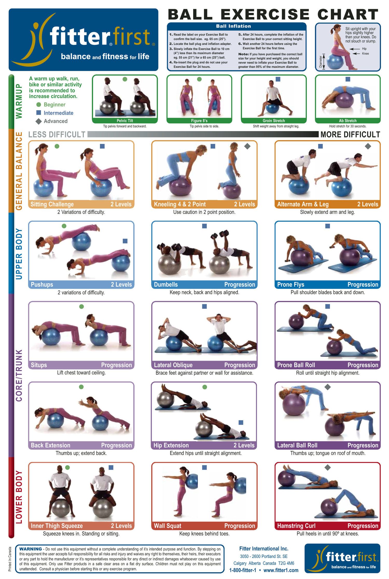 Ball Exercise Plan Infographic