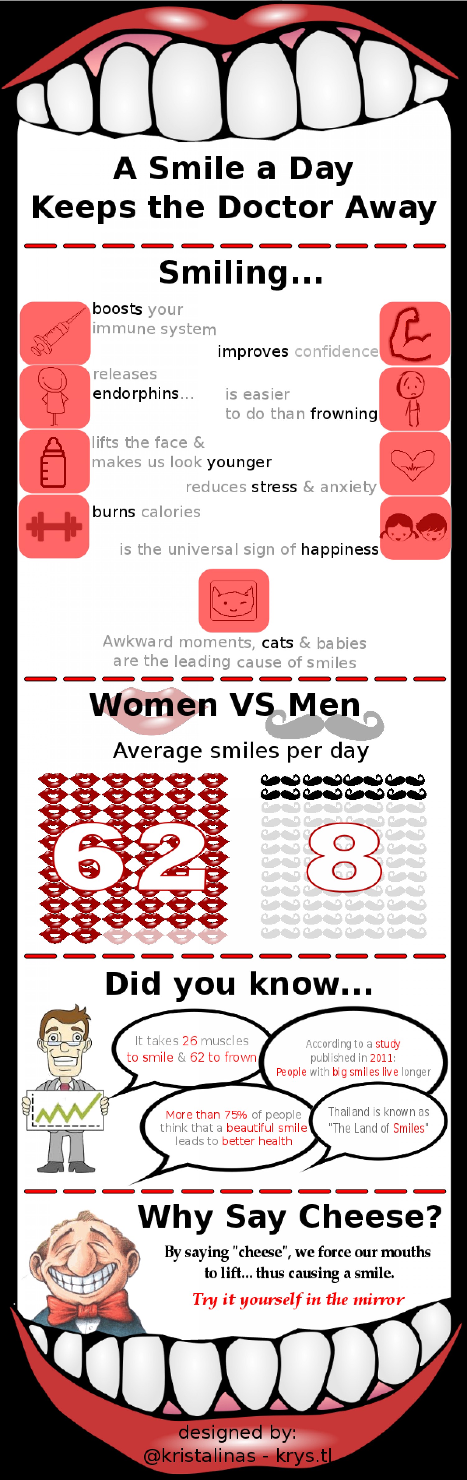 8 Ways Smiling Improves Your Health Infographic