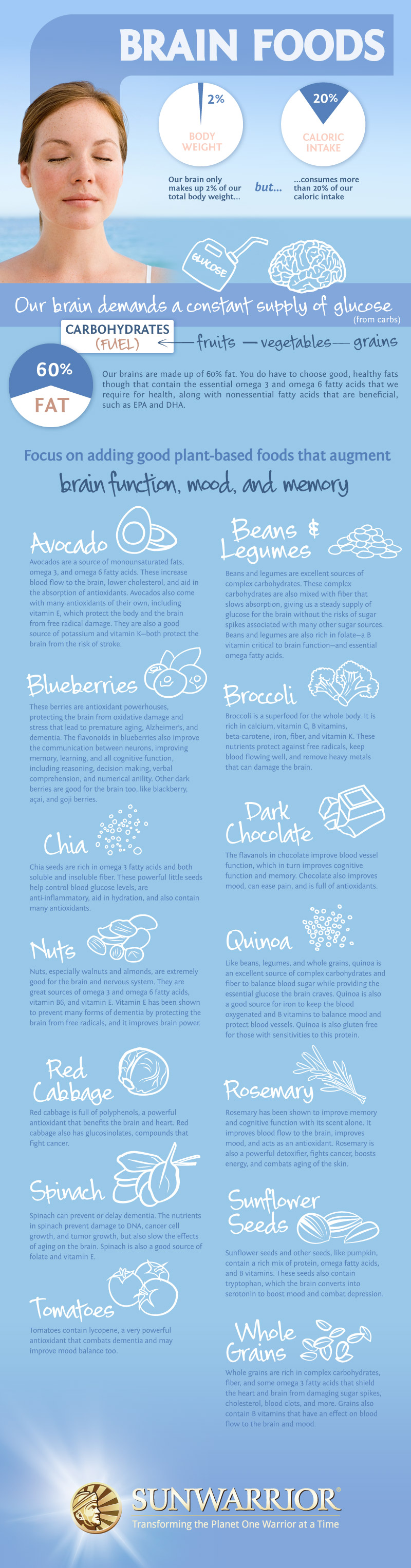 14 Foods To Stimulate Brains Work Infographic
