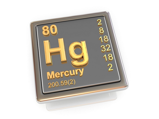 Mercury. Chemical element. 3d