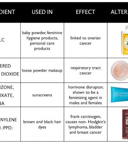 4 Harmful Skin Care Ingredients Infographic