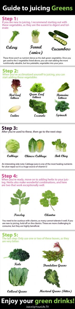 5 Steps To Green Juice Infographic