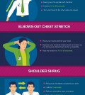 Office Desk Stretching Routine To Prevent And Reduce Muscle Pain Infographic