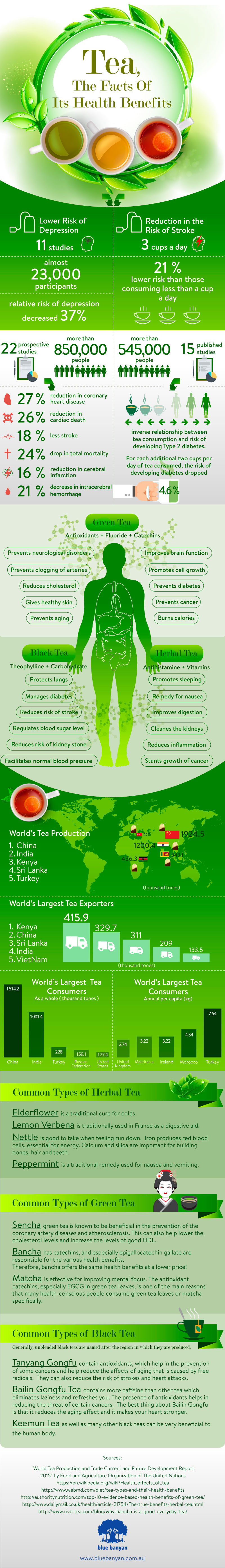 Surprising Facts About Tea And It’s Amazing Health Benefits Infographic