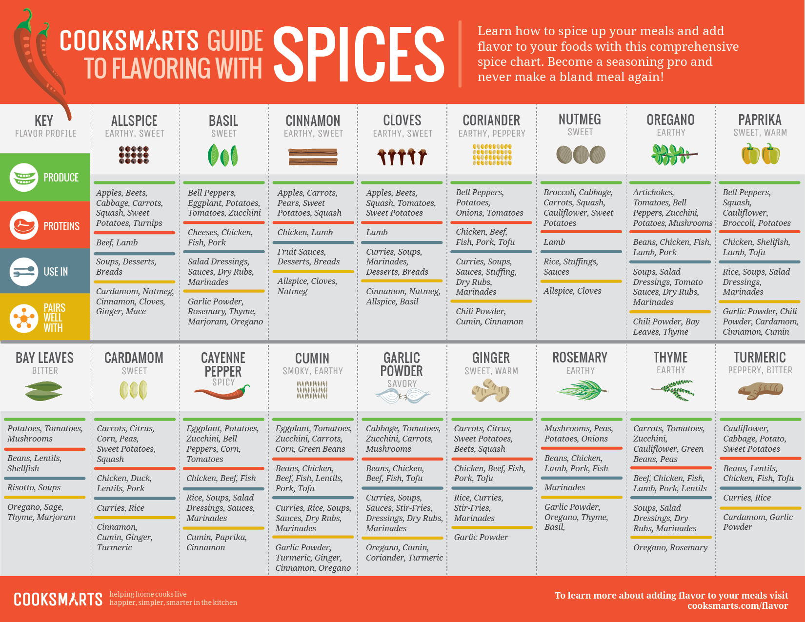 Comprehensive Spice Chart For Seasoning Like A Pro Infographic