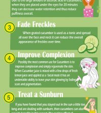 7 Amazing Uses Of Cucumber For Healthy Skin Infographic