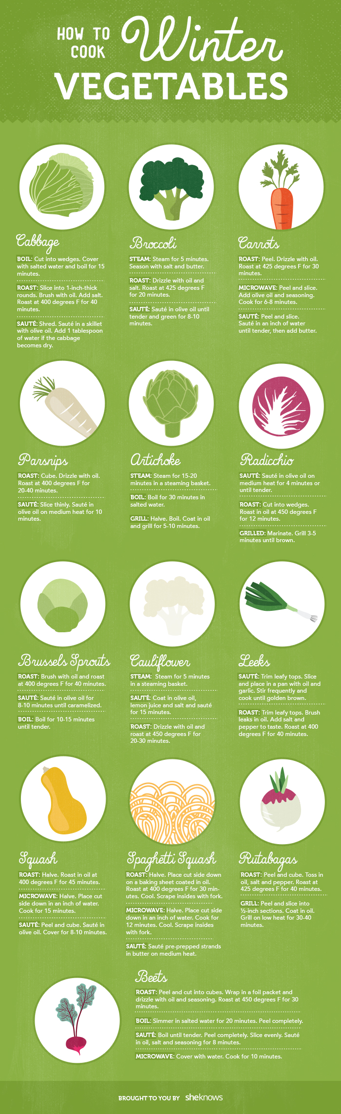 The Best Winter Vegetables And How To Cook Them Infographic