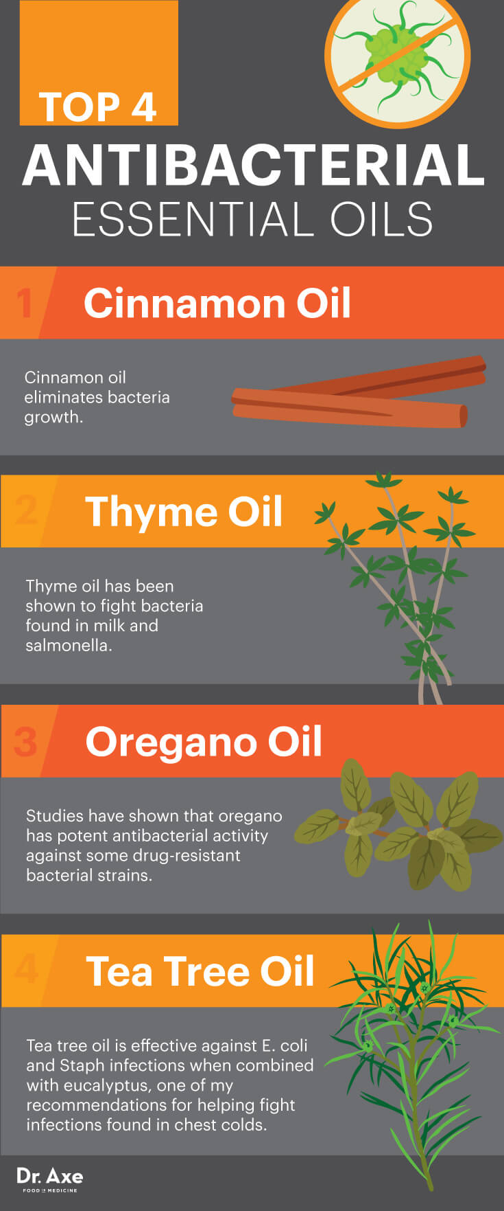 The Most Effective Essential Oils For Fighting Bacteria Infographic