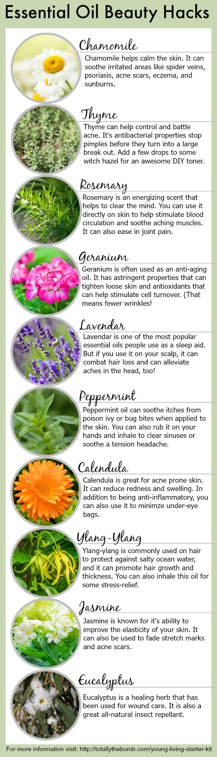 Life-Changing Essential Oil Hacks For Everyday Health Infographic