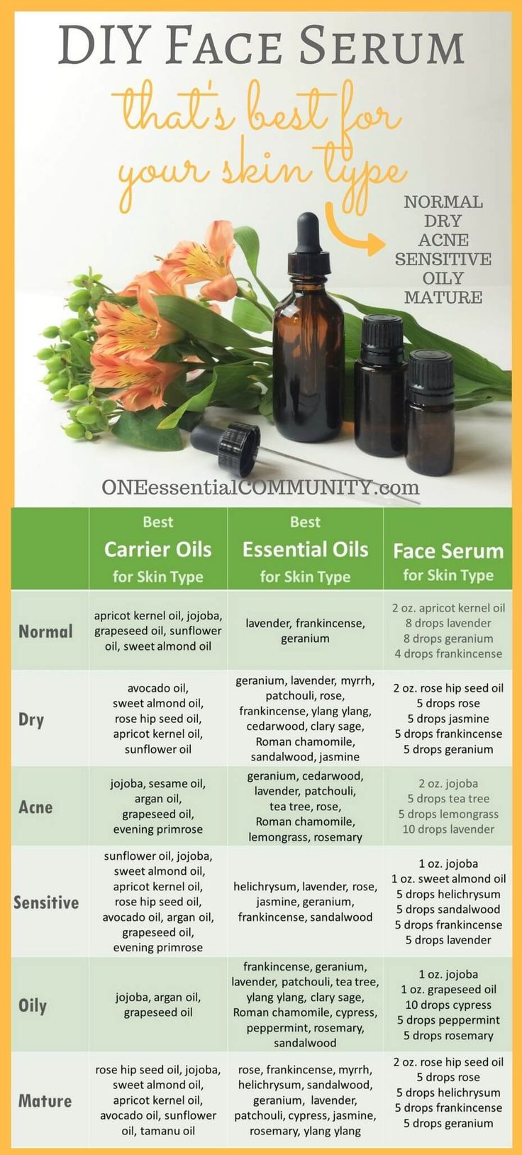 Natural DIY Serum Recipes: No More Putting Chemicals On Your Skin Infographic