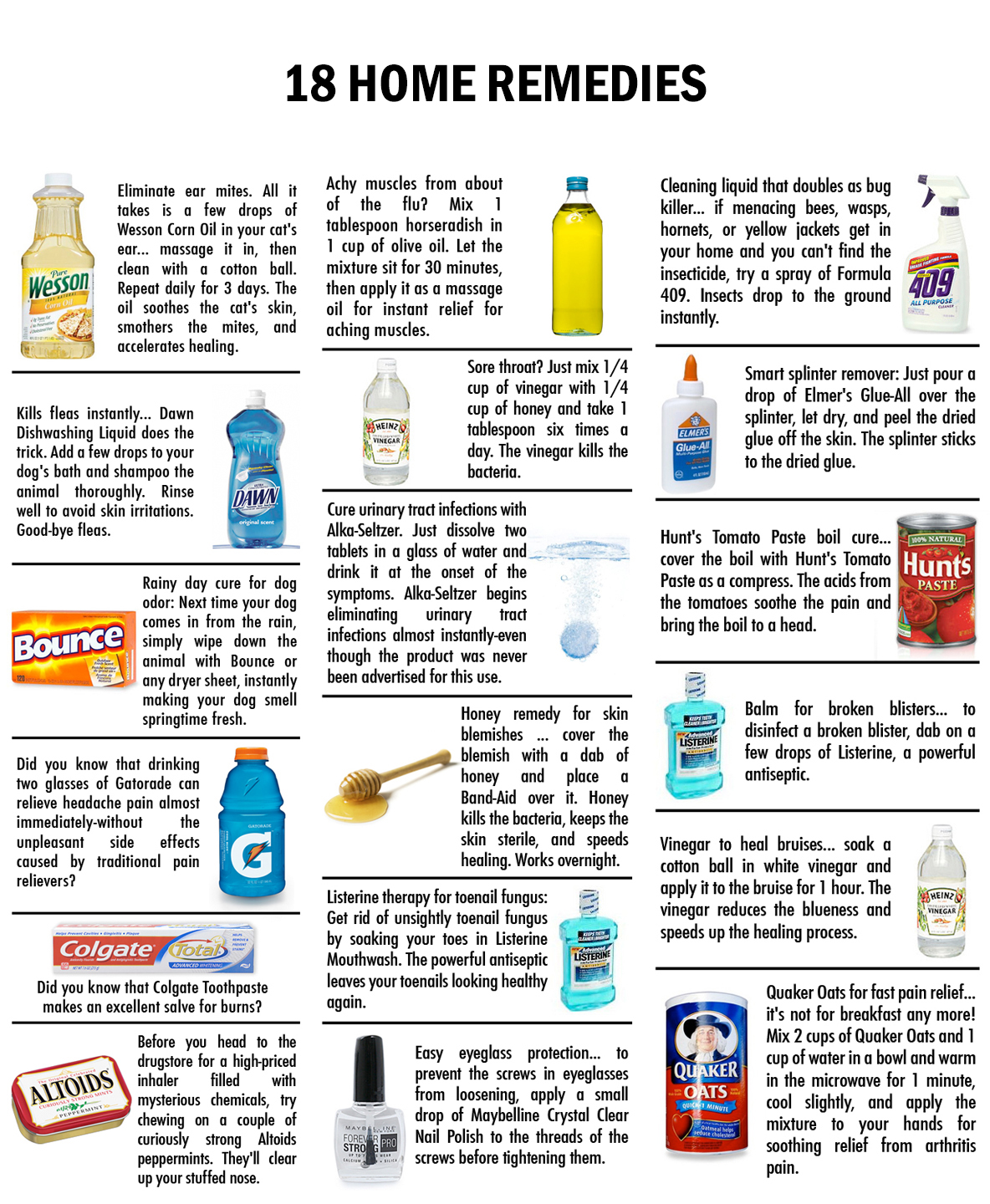 Unusual (But Effective) Home Remedies For Any Occasion Infographic
