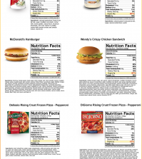 Fast Food Calories Infographic