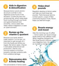 Unbelievable Benefits Of Drinking Lemon Water Explained Infographic