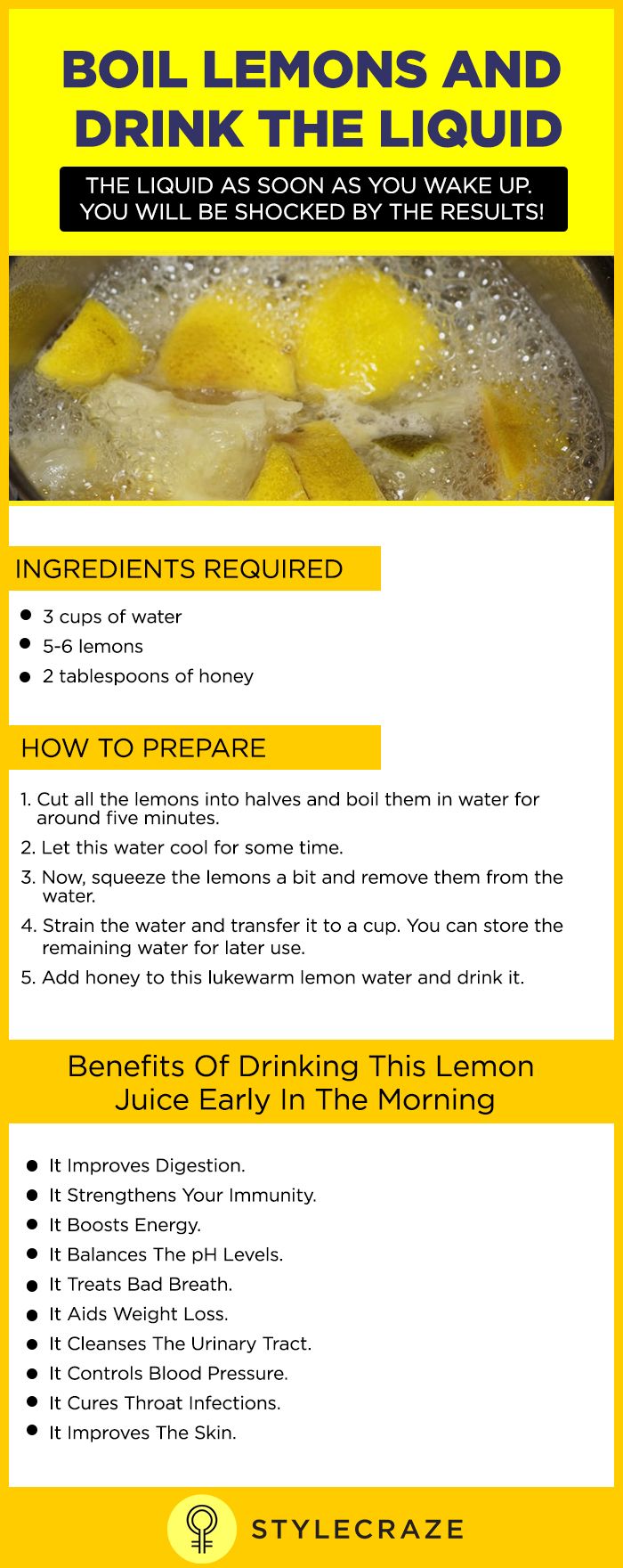 Boil Lemons In Water For A Healthy Morning Drink Infographic