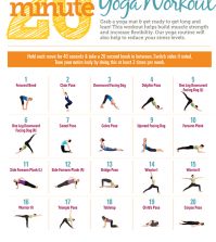 An Illustrated Guide To A 20 Minute Full Body Yoga Workout Infographic