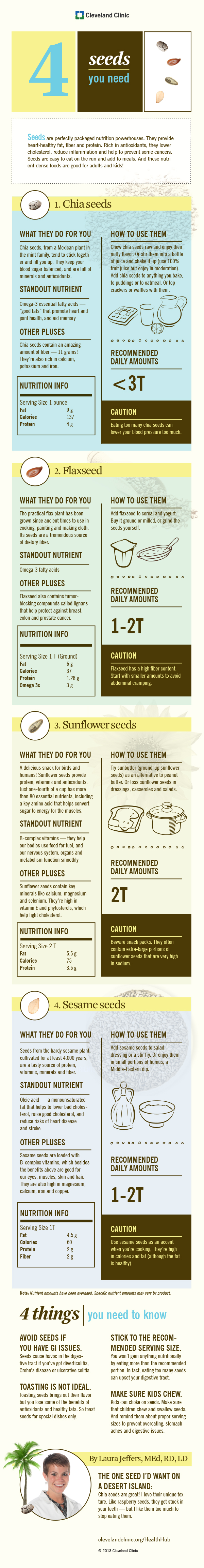 4 Healthiest Seeds You Need To Have In Your Kitchen Infographic