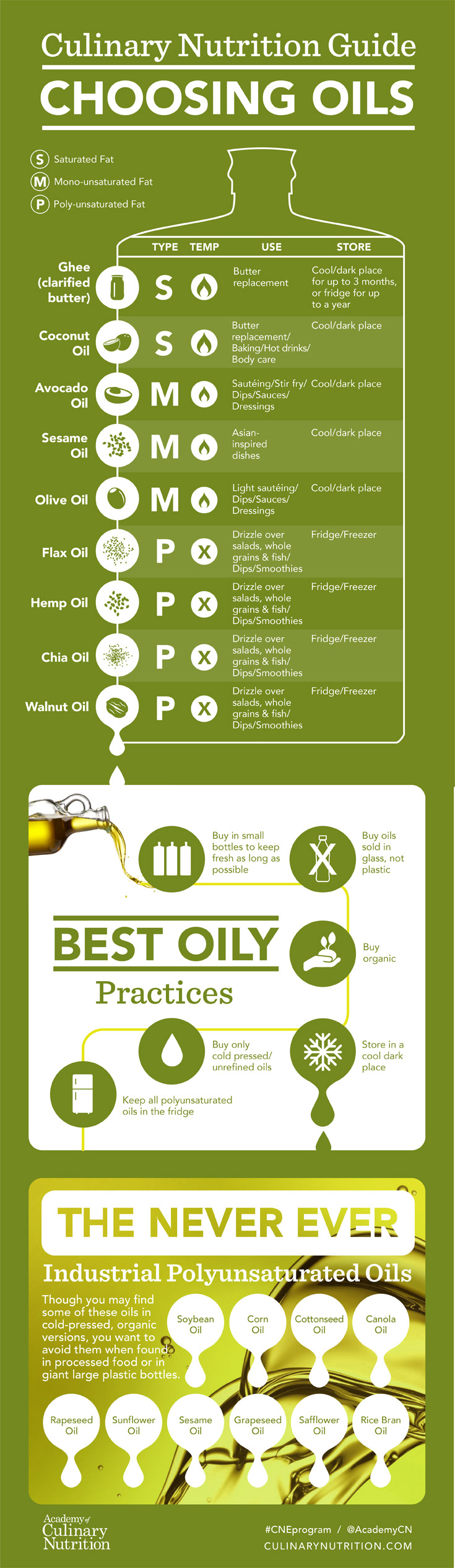 The Secrets Of Culinary Oils Infographic