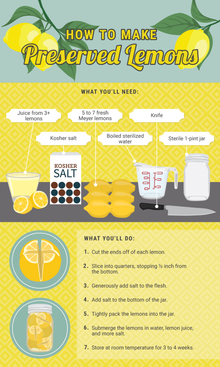 Easy Homemade Preserved Lemons Recipe Infographic