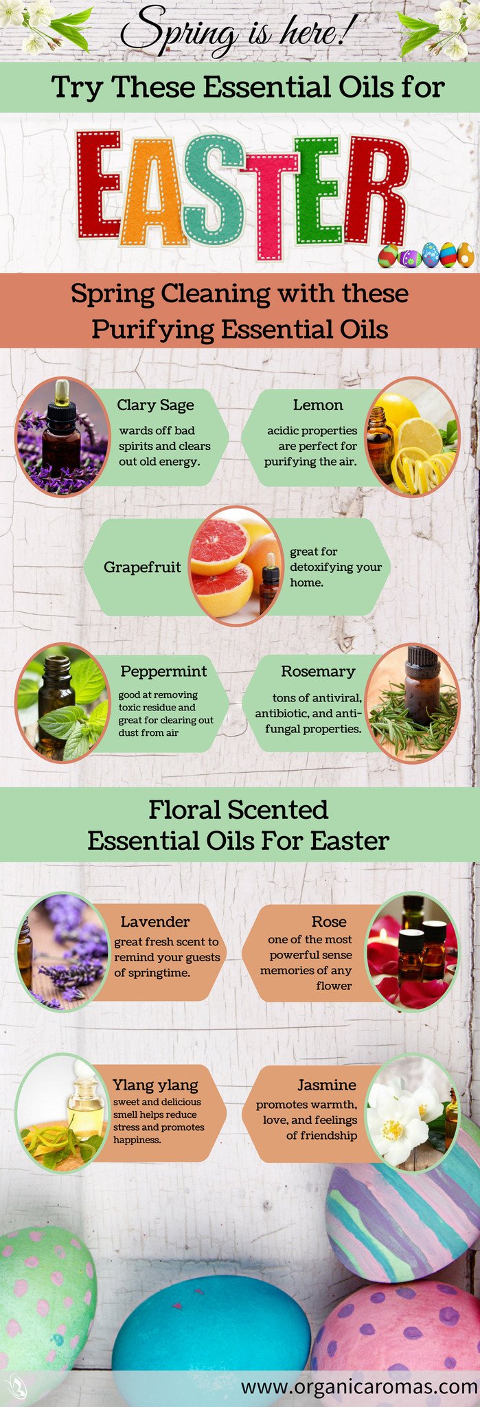 The Best Essential Oils For Celebrating Easter And Welcoming Spring Infographic