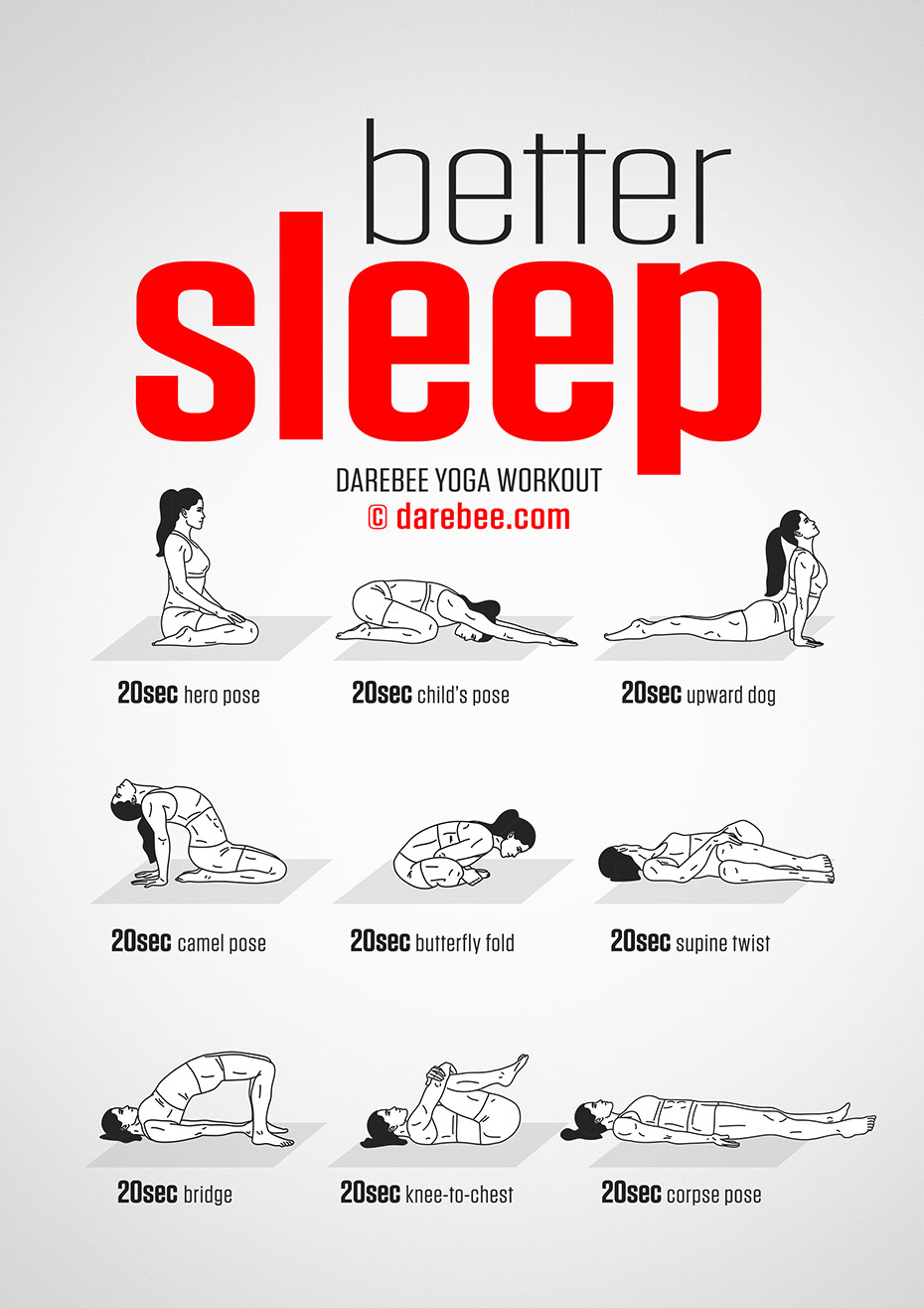Yoga Postures That Will Help You Ease Into Sleep Infographic