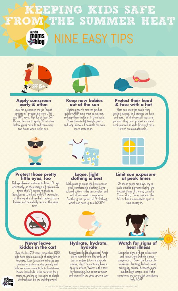 9 Simple Rules For Keeping Kids Safe In The Summer Heat Infographic