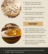 Use The Power Of Oatmeal And Honey To Get Rid Of Acne Infographic